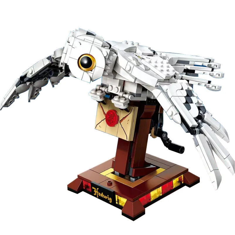 Magic Movie Hedwiged Owl Phoenix Fawkesed Divine Beast Building Blocks Animal Model Assembled Toy Kid Gift