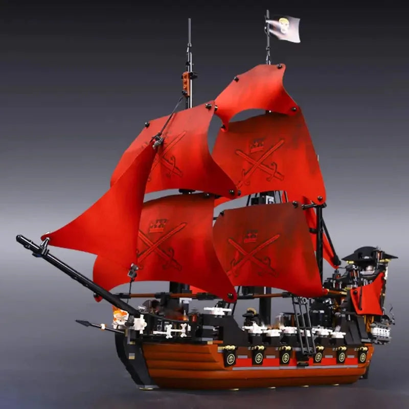 Pirates Of The Caribbeans Queen Anne Revenge Warship The Black Pearl 4195 4184 Ship Building Blocks Model Toys Bricks Kids Gifts
