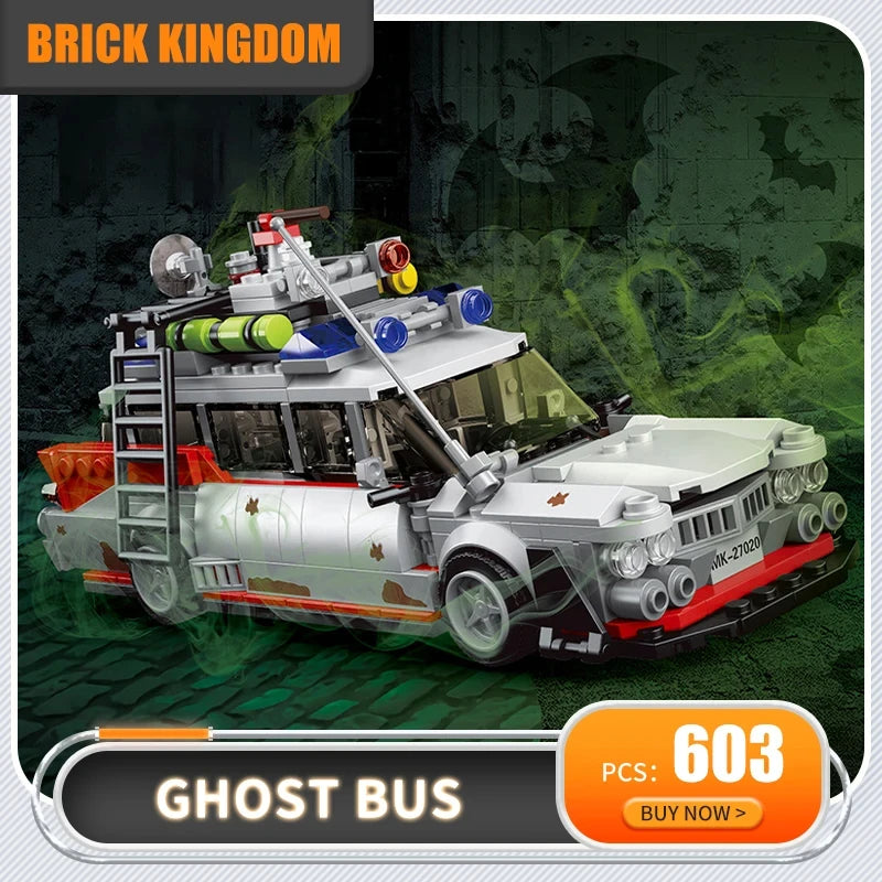 👻 Mini Ghost Car – Kit de Blocos de Montar MOC (603 Peças)