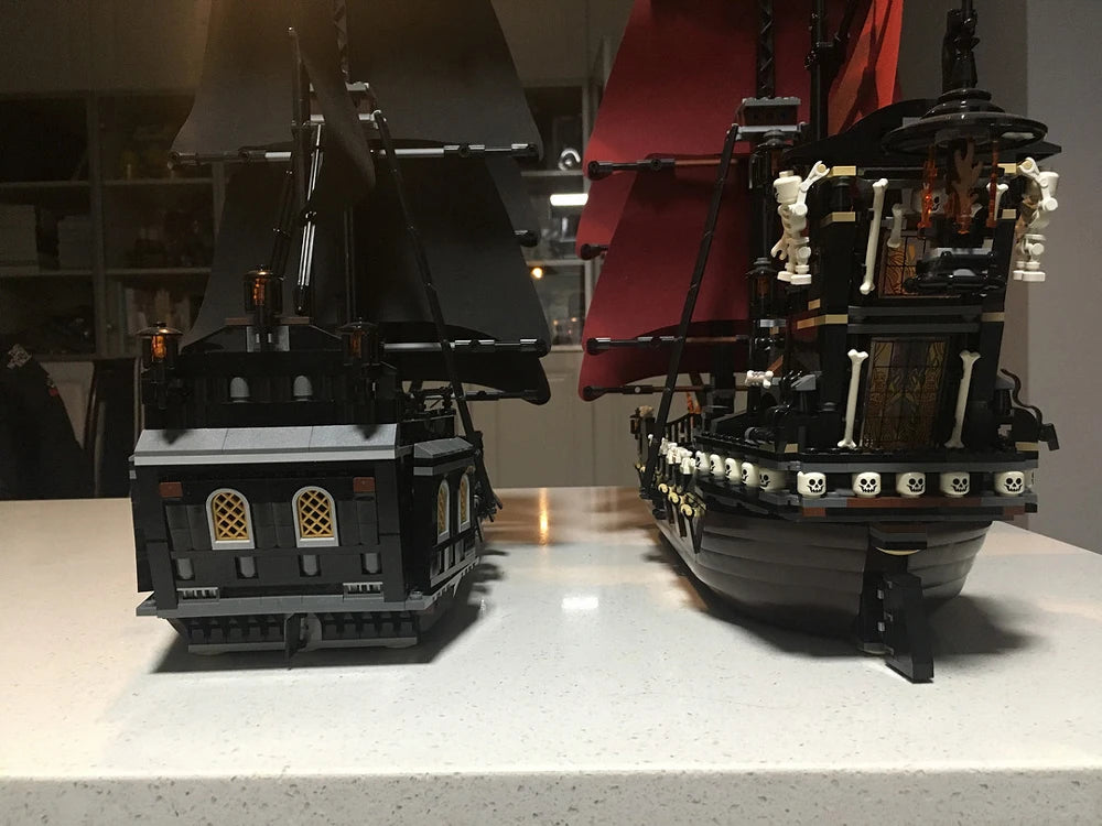 Pirates Of The Caribbeans Queen Anne Revenge Warship The Black Pearl 4195 4184 Ship Building Blocks Model Toys Bricks Kids Gifts