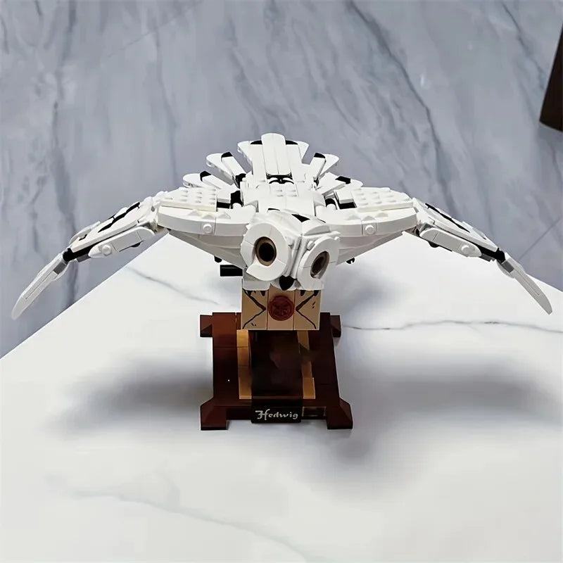 Magic Movie Hedwiged Owl Phoenix Fawkesed Divine Beast Building Blocks Animal Model Assembled Toy Kid Gift