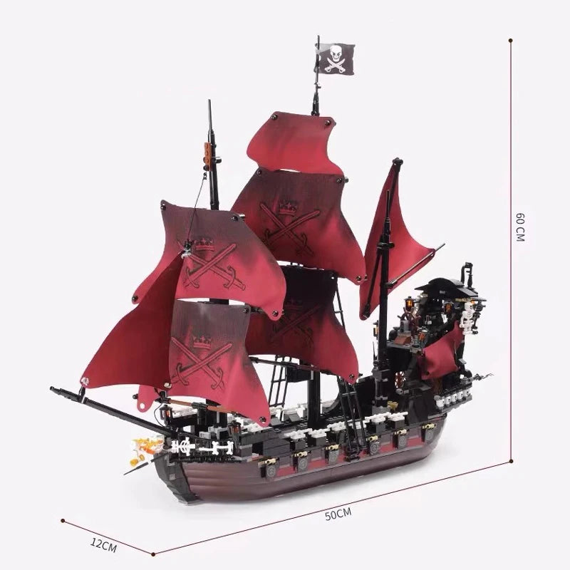 Pirates Of The Caribbeans Queen Anne Revenge Warship The Black Pearl 4195 4184 Ship Building Blocks Model Toys Bricks Kids Gifts
