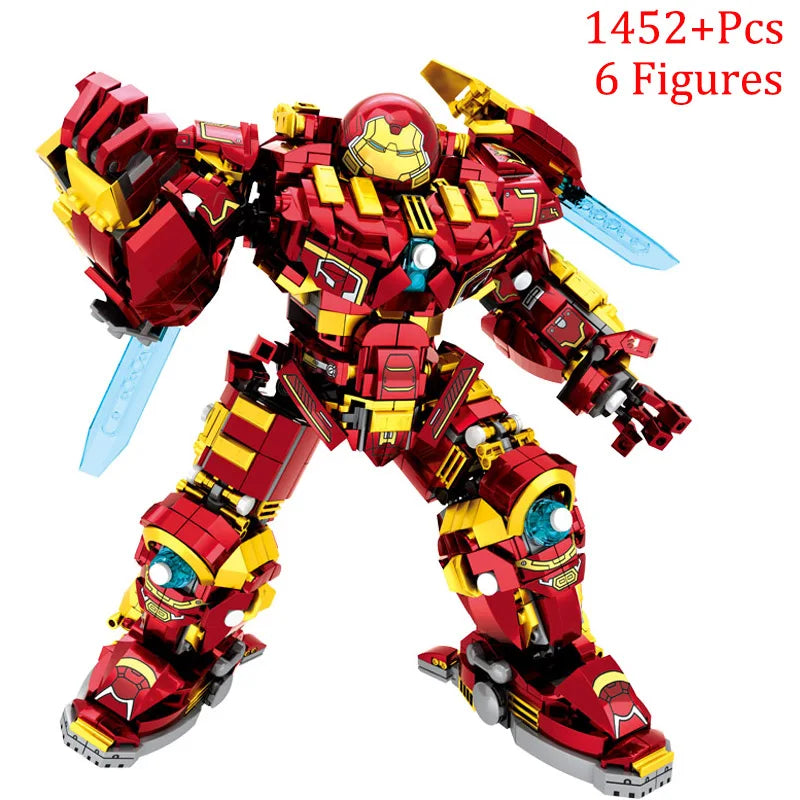 Superheroes Avengers Iron Man Hulkbuster Steel Mecha Action Figures Building Blocks Classic Movie Model Bricks Toys For Kid Gift