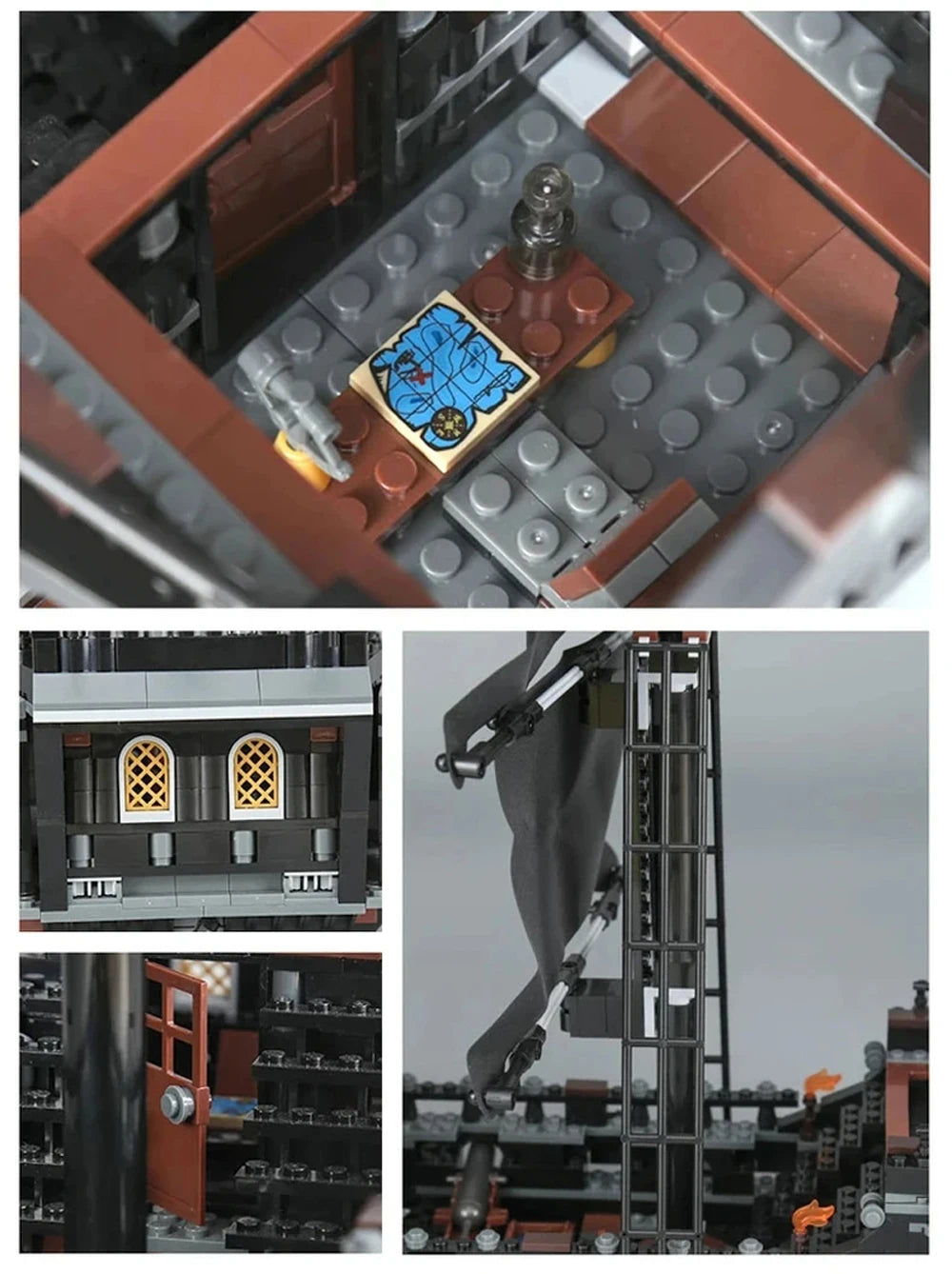 Pirates Of The Caribbeans Queen Anne Revenge Warship The Black Pearl 4195 4184 Ship Building Blocks Model Toys Bricks Kids Gifts