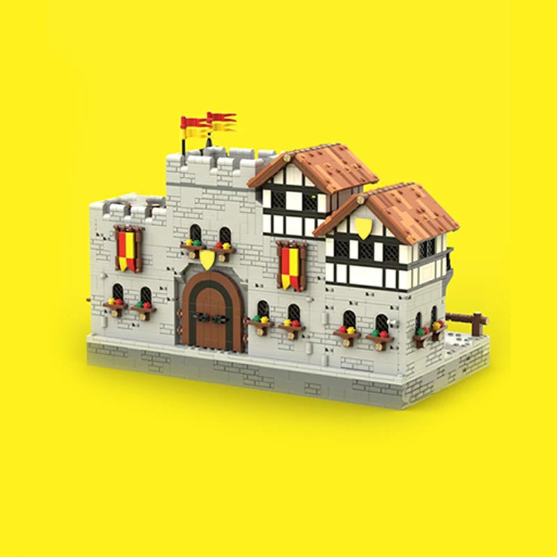 3093 Pieces Model Building Blocks Set – Lion Knights' Harbor – Modular Medieval Harbor with Removable Roofs and Hinged Walls