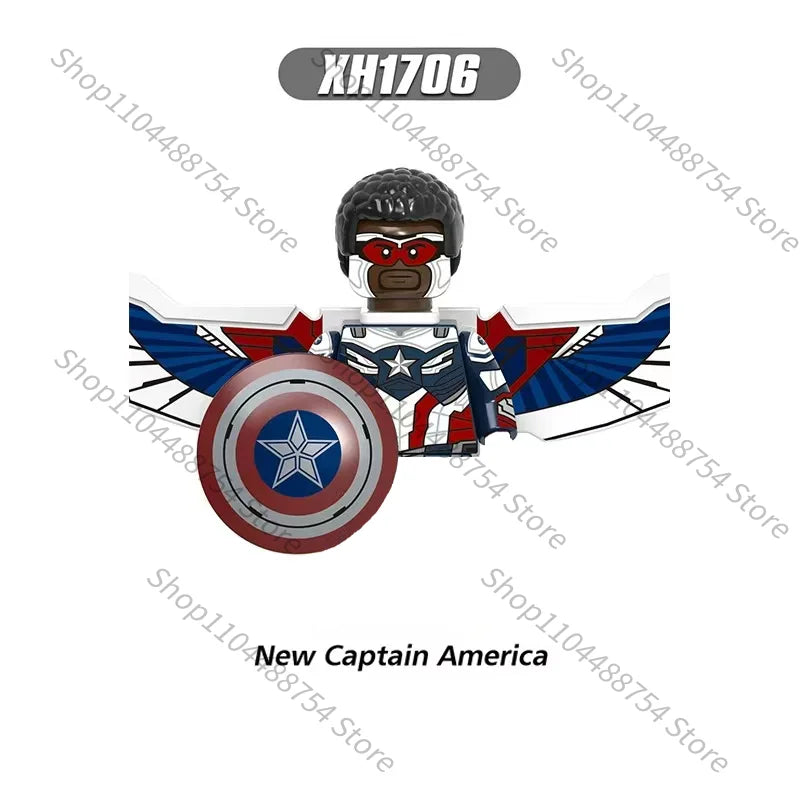 NEW Marvel Iron Man Captain America Scarlet witch Classic movie MINI building block gift toys children's brick toys