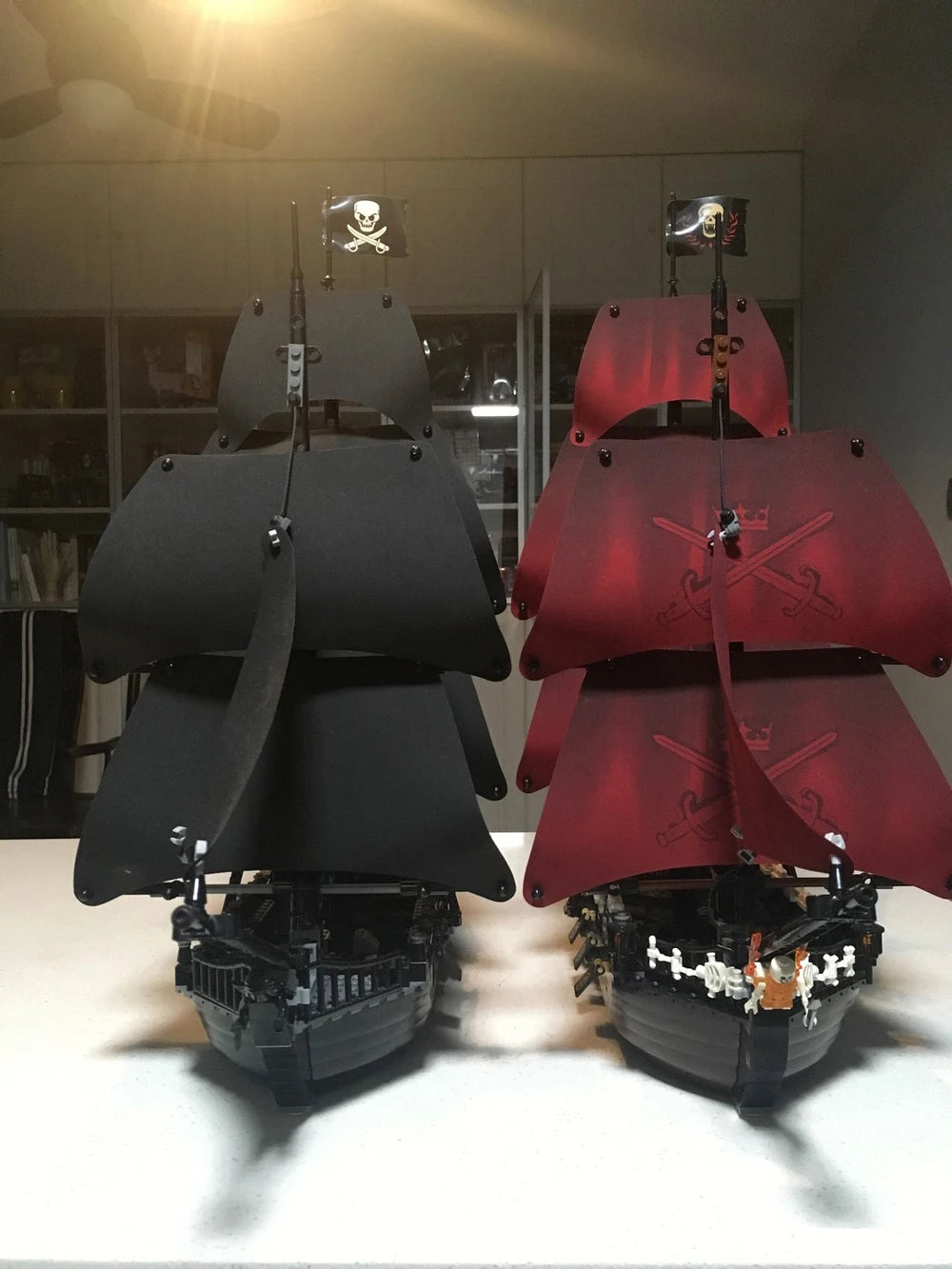 Pirates Of The Caribbeans Queen Anne Revenge Warship The Black Pearl 4195 4184 Ship Building Blocks Model Toys Bricks Kids Gifts