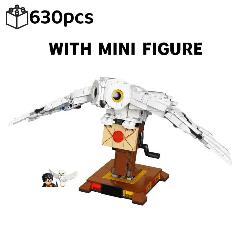 Magic Movie Hedwiged Owl Phoenix Fawkesed Divine Beast Building Blocks Animal Model Assembled Toy Kid Gift