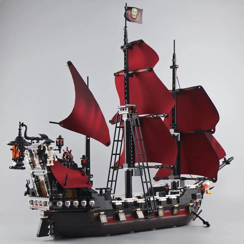 Pirates Of The Caribbeans Queen Anne Revenge Warship The Black Pearl 4195 4184 Ship Building Blocks Model Toys Bricks Kids Gifts
