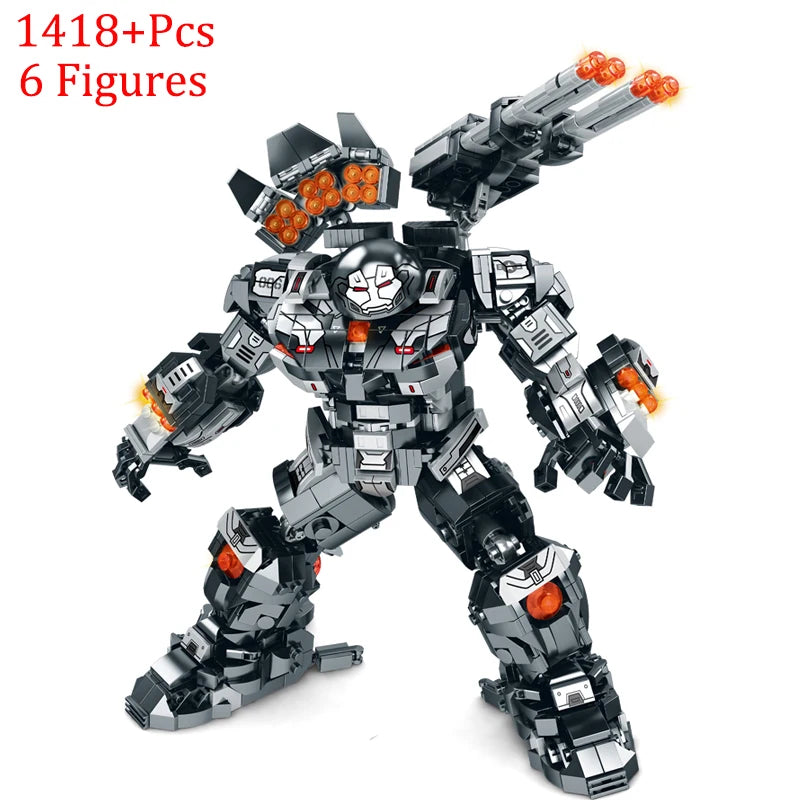 Superheroes Avengers Iron Man Hulkbuster Steel Mecha Action Figures Building Blocks Classic Movie Model Bricks Toys For Kid Gift