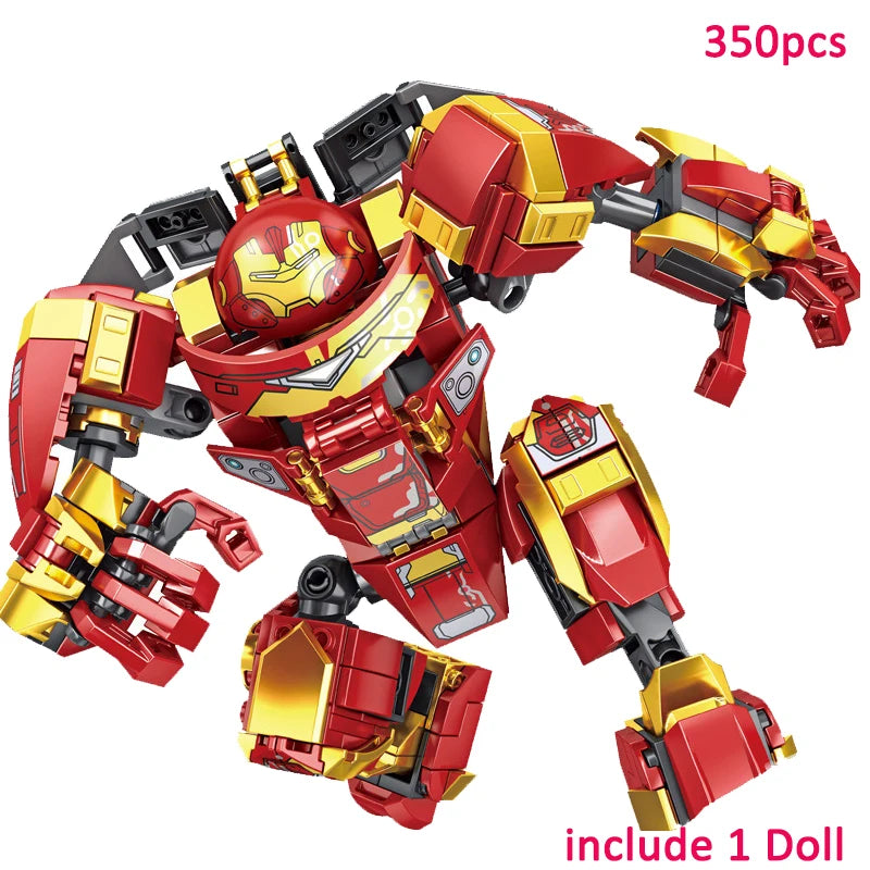 Superheroes Avengers Iron Man Hulkbuster Steel Mecha Action Figures Building Blocks Classic Movie Model Bricks Toys For Kid Gift