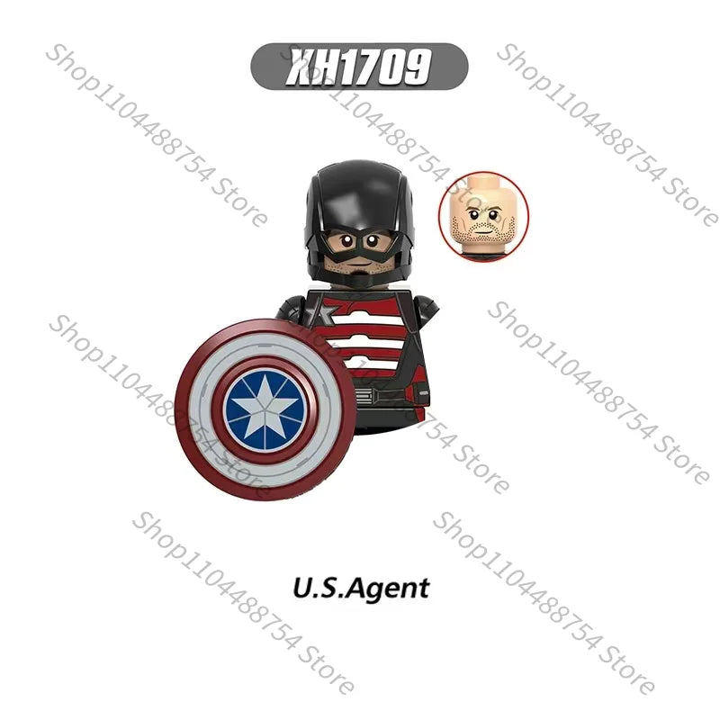 NEW Marvel Iron Man Captain America Scarlet witch Classic movie MINI building block gift toys children's brick toys