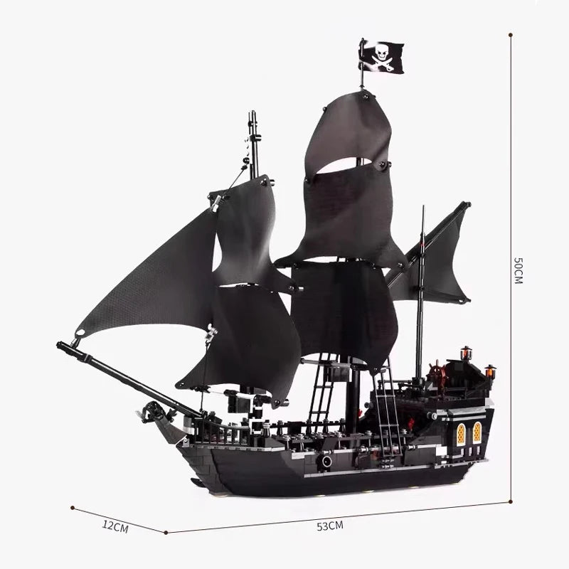 Pirates Of The Caribbeans Queen Anne Revenge Warship The Black Pearl 4195 4184 Ship Building Blocks Model Toys Bricks Kids Gifts