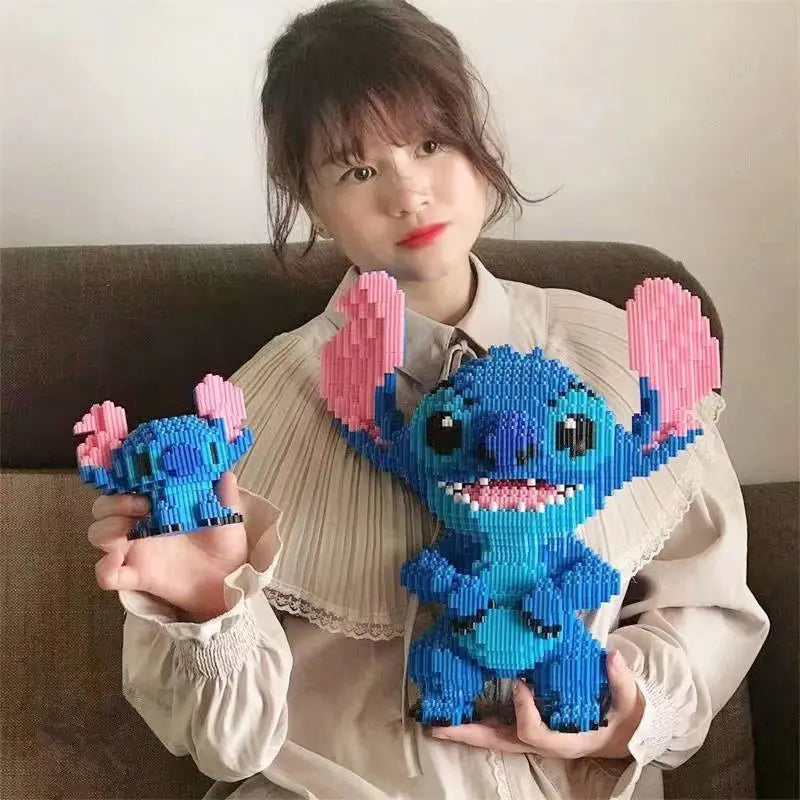 Disney Building Block Stitch Giant Stitzer Assembly Toy Children's Birthday Gift Puzzle Desktop Decoration